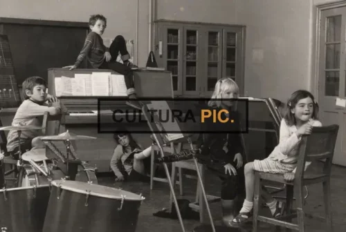 Vintage Original B&W Photo, the Cast in "The Little Bunch" by Michel Deville - 1983