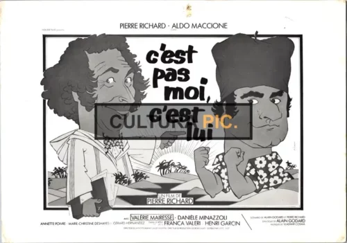 BW Cinema Poster of the Film "C'est pas moi, c'est lui" by Pierre Richard - 1980