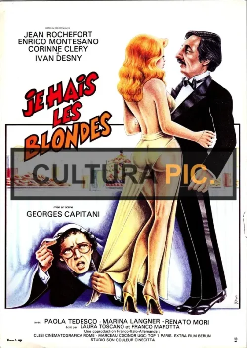 Cinema Poster of the Film "I Hate Blondes" by Giorgio Capitani - 1980