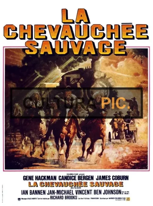 Cinema Poster of the Film "Bite the Bullet" Directed and Written by Richard Brooks - 1975
