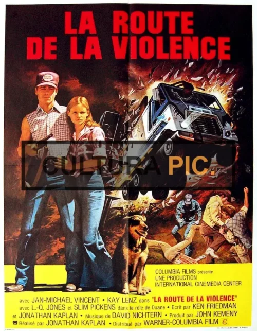 Cinema Poster of the Film "White Line Fever" by Jonathan Kaplan - 1975