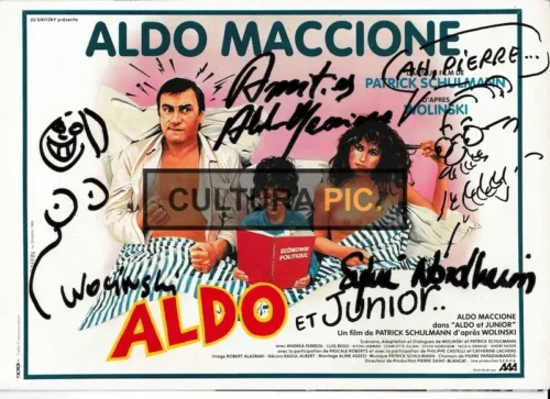 Signed Synopsis of the Film "Aldo et Junior" Starring Aldo Maccione