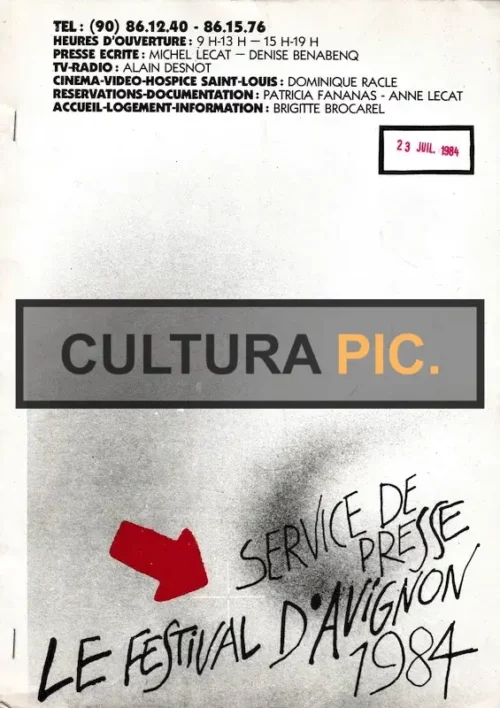 Poster of "LE FESTIVAL D'AVIGNON" - 1984