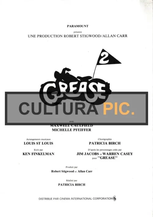 Synopsis/Booklet of the Film "Grease 2" by Patricia Birch - 1982