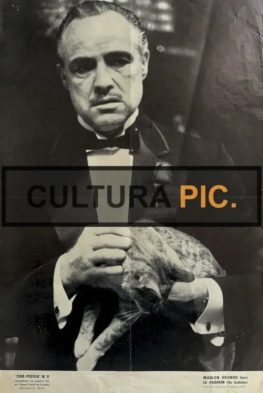 BW Poster of Marlon Brando in "The Godfather" by Francis Ford Coppola - 1972