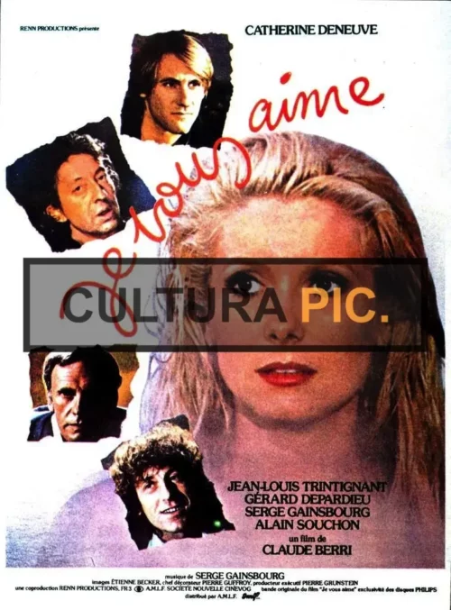 Cinema Poster of the Film "Je vous aime" by Claude Berri - 1980