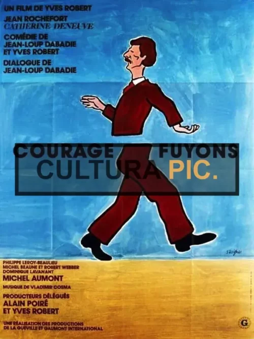 Cinema Poster of the Film "Courage fuyons" by Yves Robert - 1979