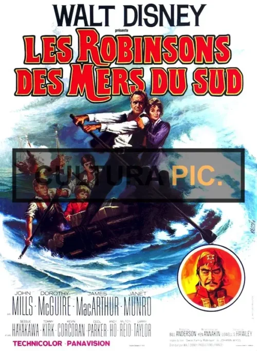 Cinema Poster of Film "Swiss Family Robinson" by Ken Annakin, A Walt Disney Production - 1960