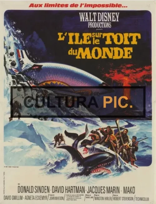 Cinema Poster of Film "The Island at the Top of the World" by Robert Stevenson, a Walt Disney Production - 1974