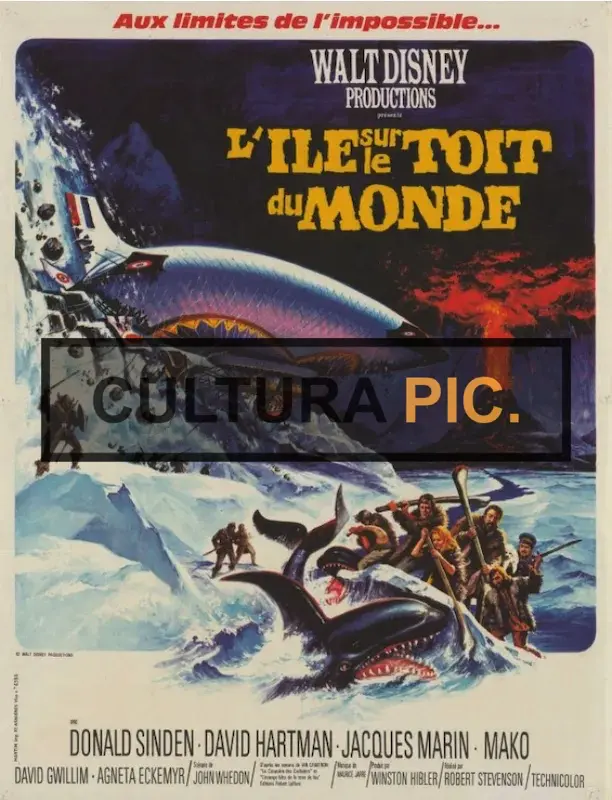 Cinema Poster of Film "The Island at the Top of the World" by Robert Stevenson, a Walt Disney Production - 1974
