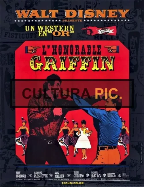 Cinema Poster of Film "The Adventures of Bullwhip Griffin" by James Neilson, A Walt Disney Production - 1967