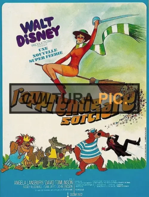 Cinema Poster of Film "Bedknobs and Broomsticks" by obert Stevenson and Ward Kimball, a Walt Disney Production - 1971