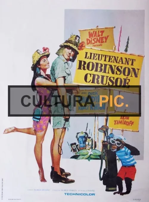 Cinema Poster of Film "Lt. Robin Crusoe, U.S.N." by Byron Paul, a Walt Disney Production - 1966