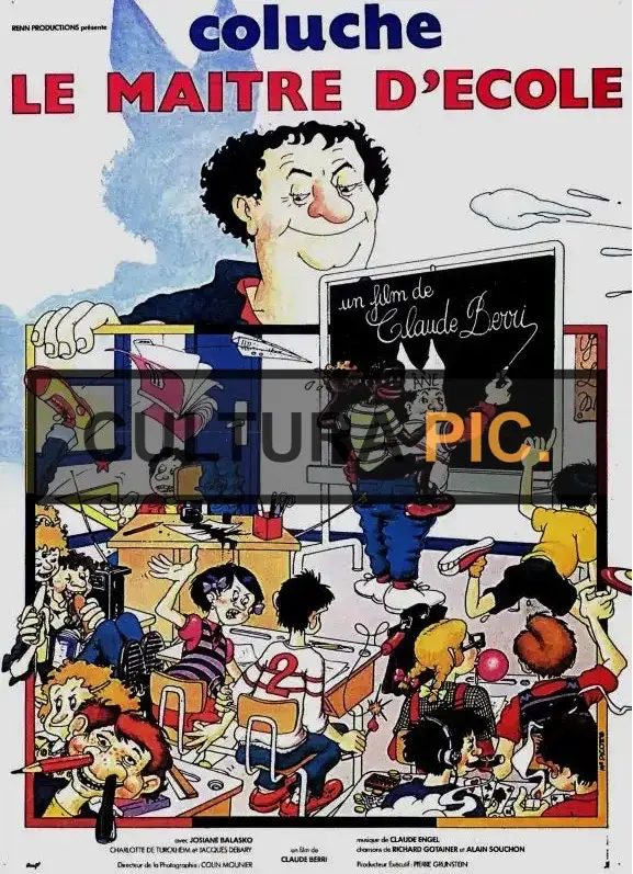 Cinema Poster of the Film "Le maître d'école" Directed by: Claude Berri - 1981