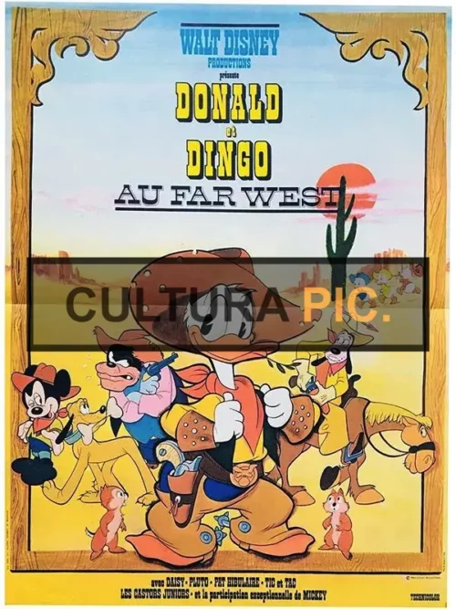 Cinema Poster of "Donald Duck Goes West" by Walt Disney - 1965