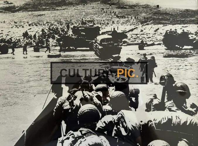 Vintage Original B&W Photo, Normandy Landing During World War II in 1944