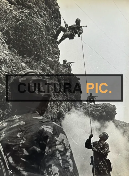 Vintage Original B&W Photo, The Russian Paratroopers in The Mountain - 1930
