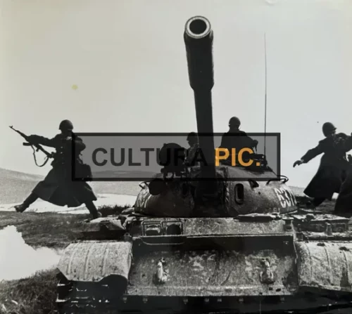 Vintage Original B&W Photo, Soviet Tanks during A Tactical Exercise - 1978