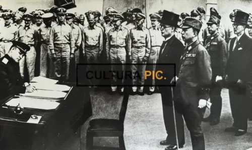 Vintage Original B&W Photo, the Surrender of Japan - 1945