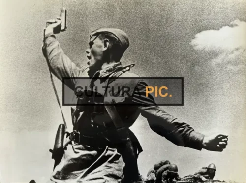 Vintage Original B&W Photo, a Soviet Junior Political Officer, Photographed by Max Alpert - 1942