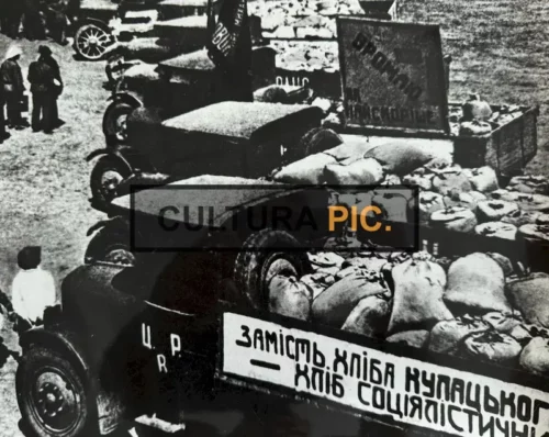 Vintage Original B&W Photo, a Soviet requisition vehicle, Ukraine - 1932