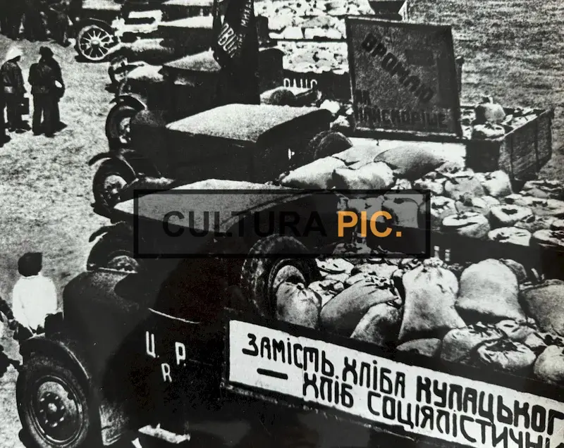 Vintage Original B&W Photo, a Soviet requisition vehicle, Ukraine - 1932