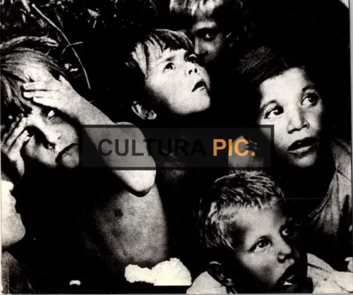 Vintage Original B&W Photo, Children hiding from Bombing of WW2 - 1941 Photograph by Boris Yermolayev