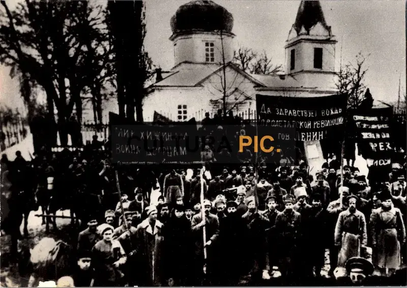 Vintage Original B&W Photo, the Meeting in Horodnya - 1919