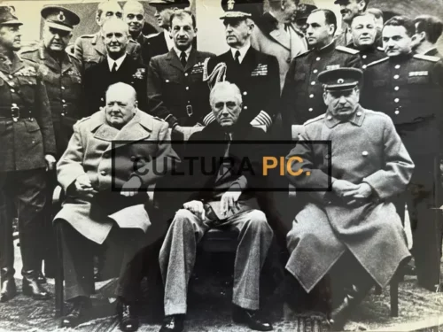 Vintage Original B&W Photo, the World Leaders at the Yalta Conference in 1945 by Vsevolod Sergeyevich Tarasevich