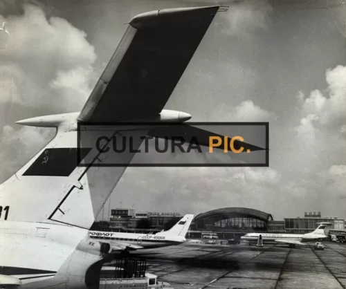 Vintage Original B&W Photo, Boryspil, One of the Airfields of the Ukraine Capital - 1959