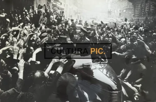 Vintage Original B&W Photo, Marshal Konev in Prague After the City’s Liberation from German Troops - 1945