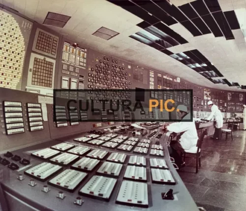 Vintage Original Photo, the Main Board of Nuclear Power Plant of Chernobyl - 1977