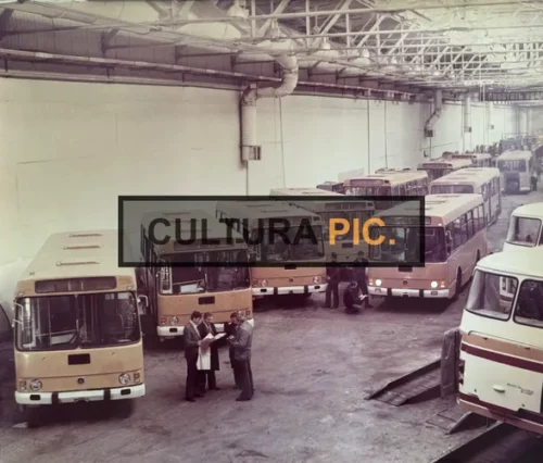 Vintage Original Photo, a Soviet and Russian-made Bus Called "LiAZ-677" - 1970