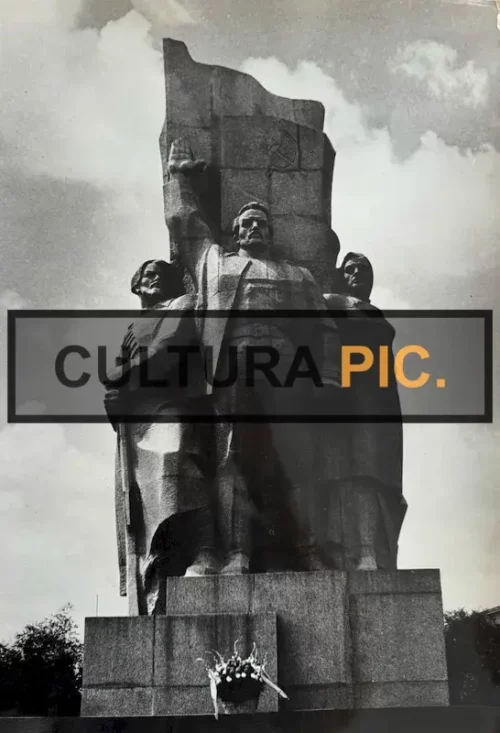 Vintage Original B&W Photo, the Monument in honor of the proclamation of Soviet power in Ukraine - 1983